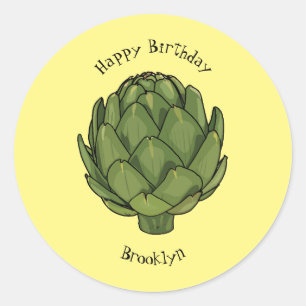 Adesivo Ilustração de desenho animado do Artichoke