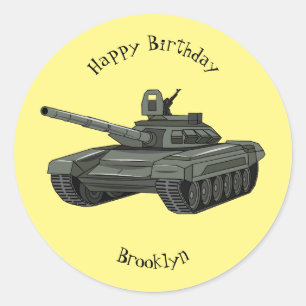 Adesivo Ilustração de desenho animado do Tanque