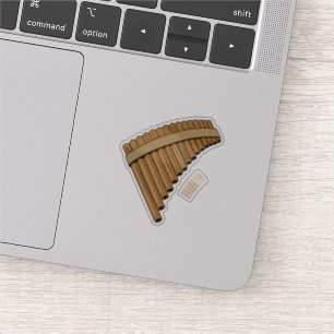 Adesivo Ilustração de desenho animado em flauta/panuccões