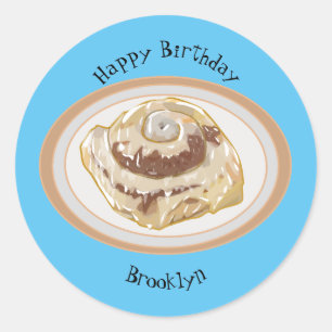 Adesivo Ilustração de desenho animado em rolo de canela