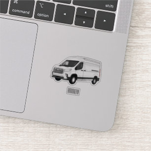 Adesivo Ilustração de desenho de carrinha de entrega