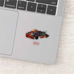 Adesivo Ilustração de desenho de corrida de Kart