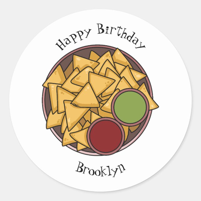 Adesivo Ilustração de desenho de Nachos (Frente)