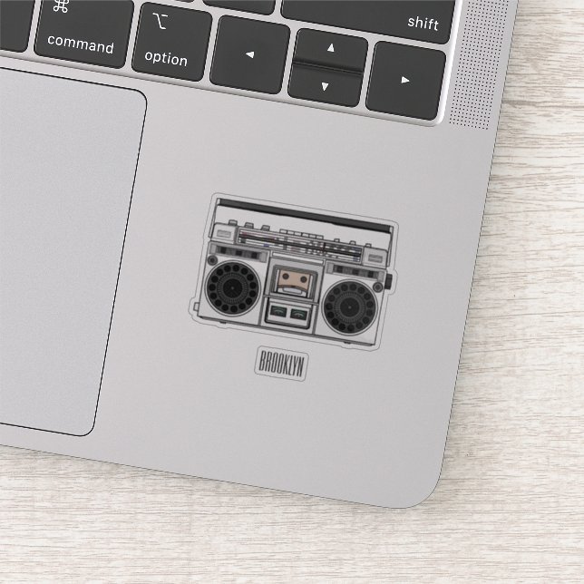 Adesivo Ilustração de desenho de rádio (Detalhe)