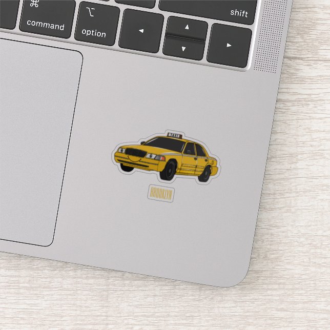 Adesivo Ilustração de desenho de táxi (Detalhe)