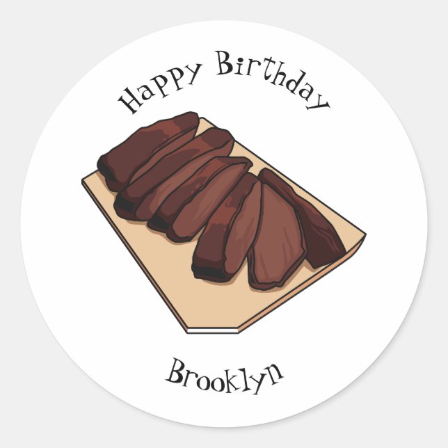 Adesivo Ilustração de desenho do peito de carne (Frente)