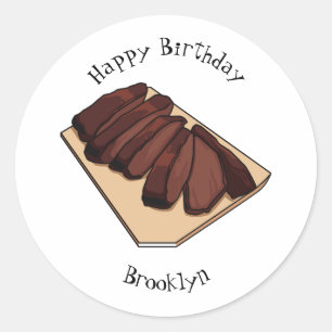 Adesivo Ilustração de desenho do peito de carne