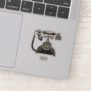 Adesivo Ilustração de desenho telefônico