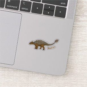 Adesivo Ilustração de dinossauro blindado Ankylosaurus