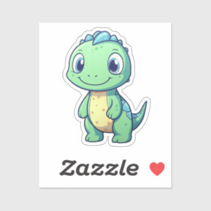 Adesivo Ilustração de dinossauro de desenho animado