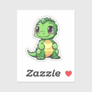 Adesivo Ilustração de dinossauro de desenho animado