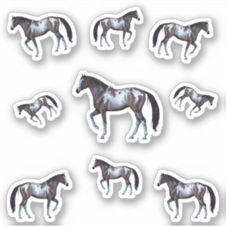 Adesivo Ilustração de égua de cavalo ocidental Appaloosa -