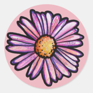 Adesivo Ilustração de Flor de Margarida
