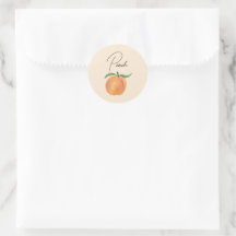 Ilustração de Fruta Pêssego Pintada Fofa