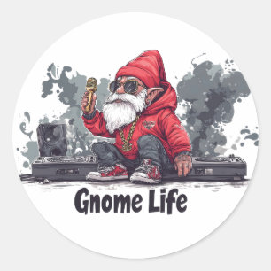 Adesivo Ilustração de Gnomo de Hip Hop - Vida Gnomo