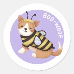 Adesivo Ilustração de Halloween: Boo-Woof (Welsh Corgi)