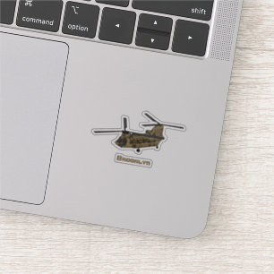 Adesivo Ilustração de helicóptero militar Chinook