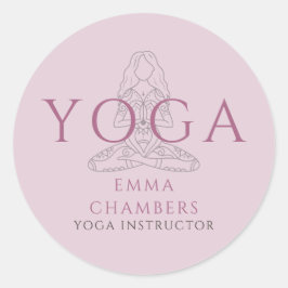 Adesivo Ilustração de Instrutor de Yoga Minimalista na Pos