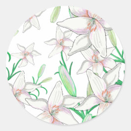 Adesivo Ilustração de Lily Branca
