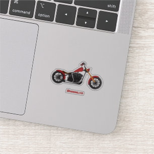 Adesivo Ilustração de moto estilo Chopper