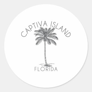 Adesivo Ilustração de Palma de Design de Praia da Ilha Cap