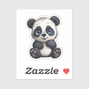 Adesivo Ilustração de panda de desenho animado