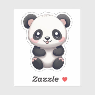 Adesivo Ilustração de panda de desenho animado