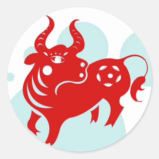 ADESIVO ILUSTRAÇÃO DE PAPÉIS OX CHINÊS ZODIAC (Frente)
