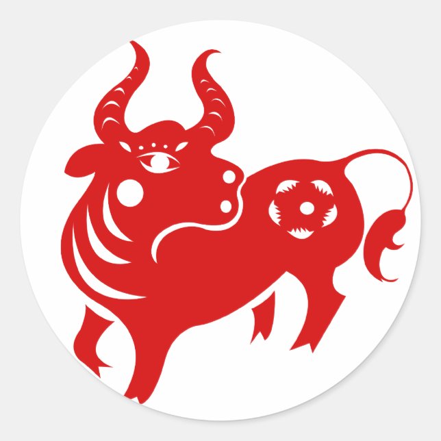 ADESIVO ILUSTRAÇÃO DE PAPÉIS OX CHINÊS ZODIAC (Frente)