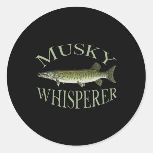 Adesivo Ilustração de Peixe Musky Muskellunge Arte Pesca A