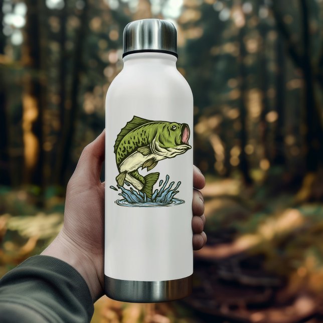 Adesivo Ilustração de Peixes de Baixo Grande | Autocolante (Large Mouth Bass Fish  | Die-Cut Sticker by PiggyPrint Stickers. )