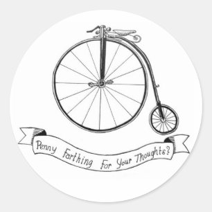 Adesivo Ilustração de Penny Farthing