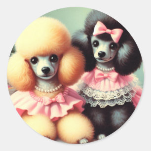 Adesivo Ilustração de Poodle em Cute