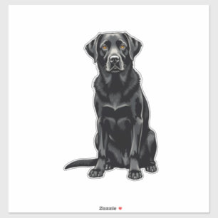Adesivo Ilustração de retrato de cão Labrador Retriever pr