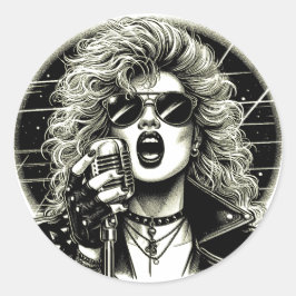 Adesivo Ilustração de tinta de cantora fêmea do pintinho R