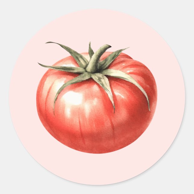 Adesivo Ilustração de tomate em aquarela (Frente)