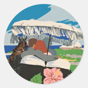 Adesivo Ilustração de Viagem de Arte Vintage Bermuda