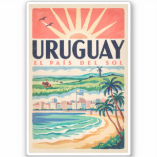 Adesivo Ilustração de Viagem de Arte Vintage da Cultura do