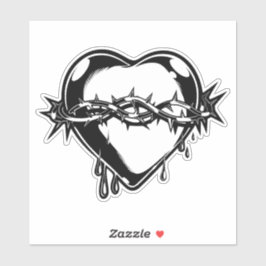 Adesivo Ilustração de vintagem cardíaca hemorrágica