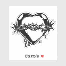 Adesivo Ilustração de vintagem cardíaca hemorrágica