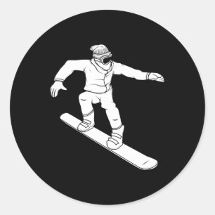 Adesivo Ilustração Dinâmica Do Snowboarder Para Esportes D