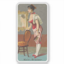 Ilustração Divertida de Cabeleireiro Vintage Sécul