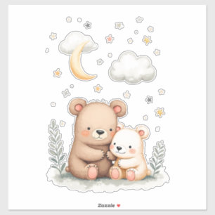Adesivo Ilustração do Berço de Aquarelas Whimsical