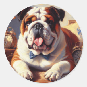 Adesivo Ilustração do Bulldog Inglês Vintage