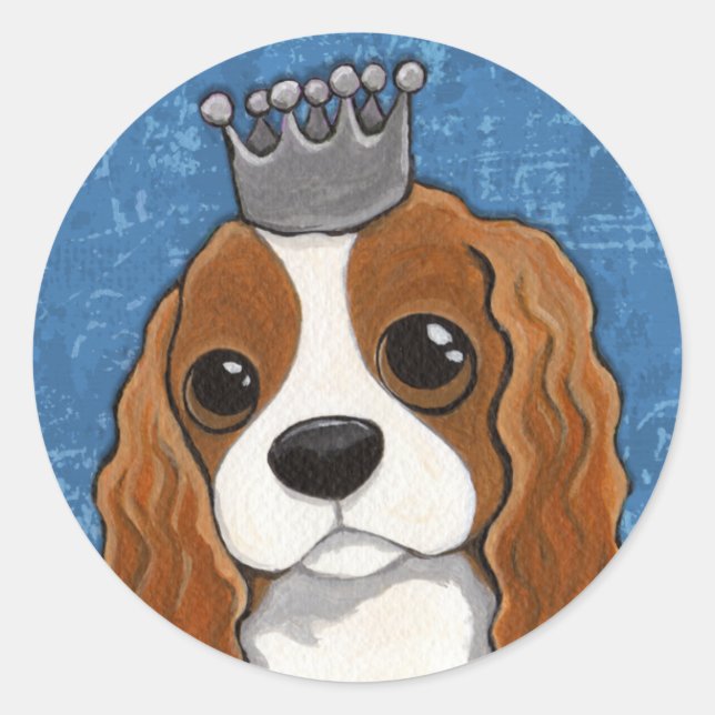 Adesivo Ilustração do Cão Rei Charles Spaniel (Frente)