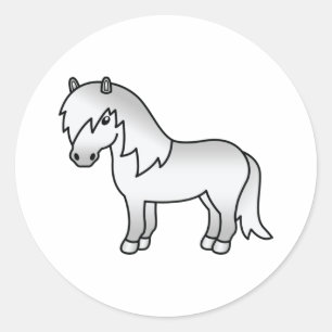 Adesivo Ilustração do desenho animado da cinza Shetland Po