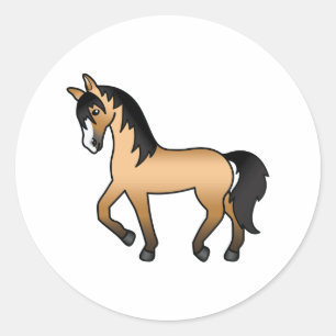 Adesivo Ilustração do desenho animado de cavalos de Trote