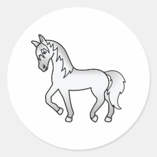 Adesivo Ilustração do desenho animado de cavalos de Trote 
