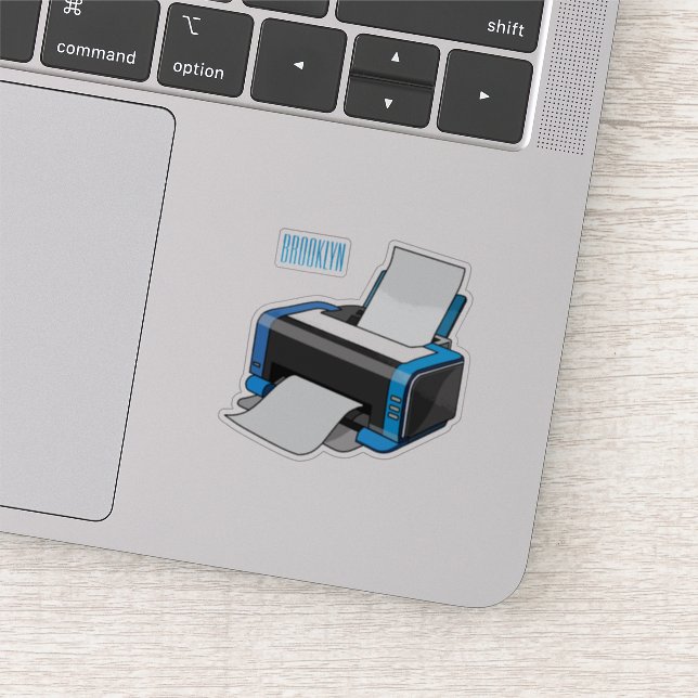 Adesivo Ilustração do desenho da impressora (Detalhe)