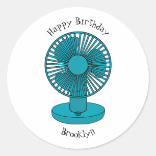 Adesivo Ilustração do desenho do ventilador